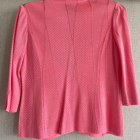 Ming Wang EUC Size Small Knit Salmon Suit Jacket - Picture 7 of 10